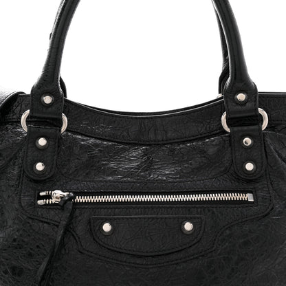 Balenciaga Agneau Arena Silver Hardware Medium Le City Black 8 of 11