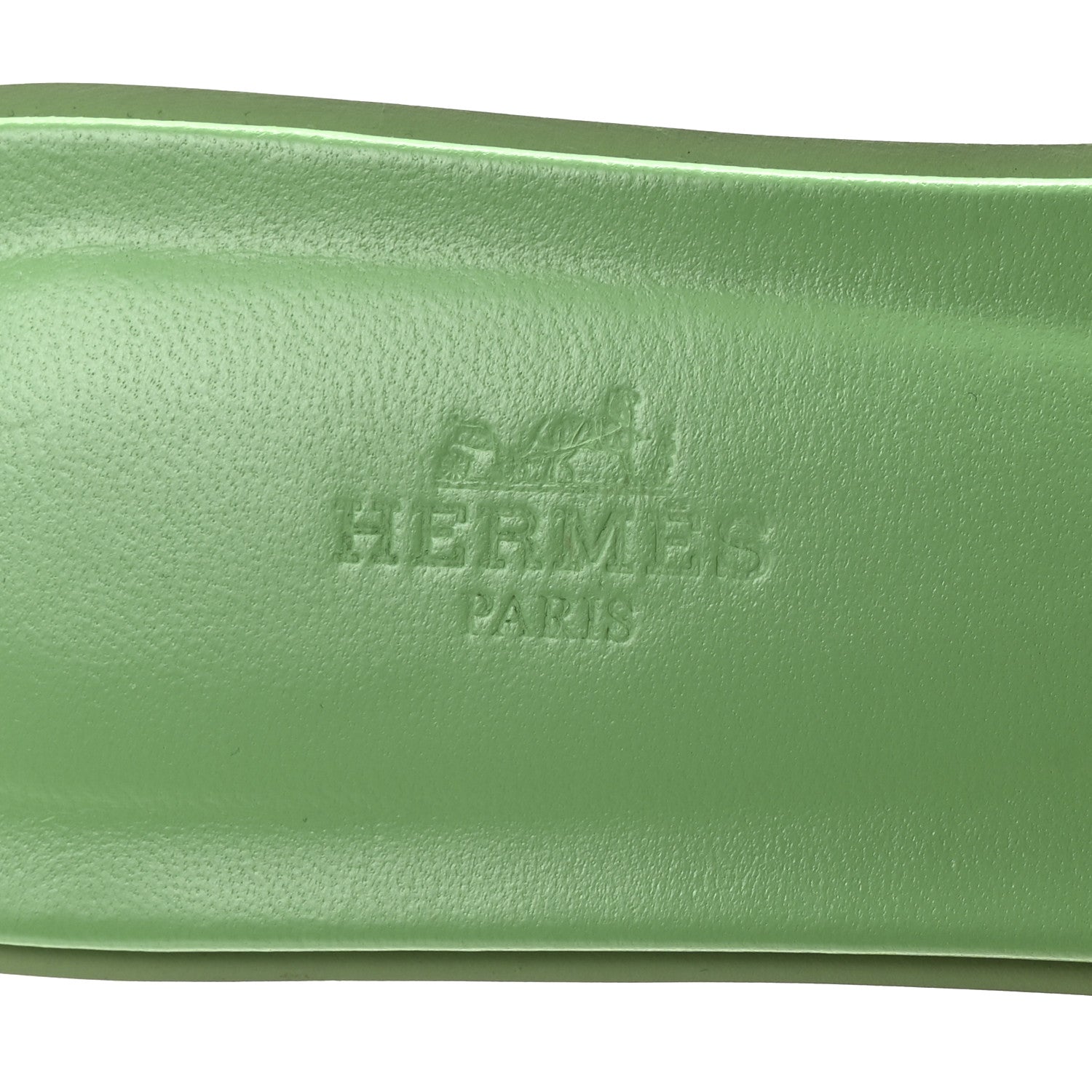 Hermes Epsom Oran Sandals 39 Vert Pomme 8 of 9