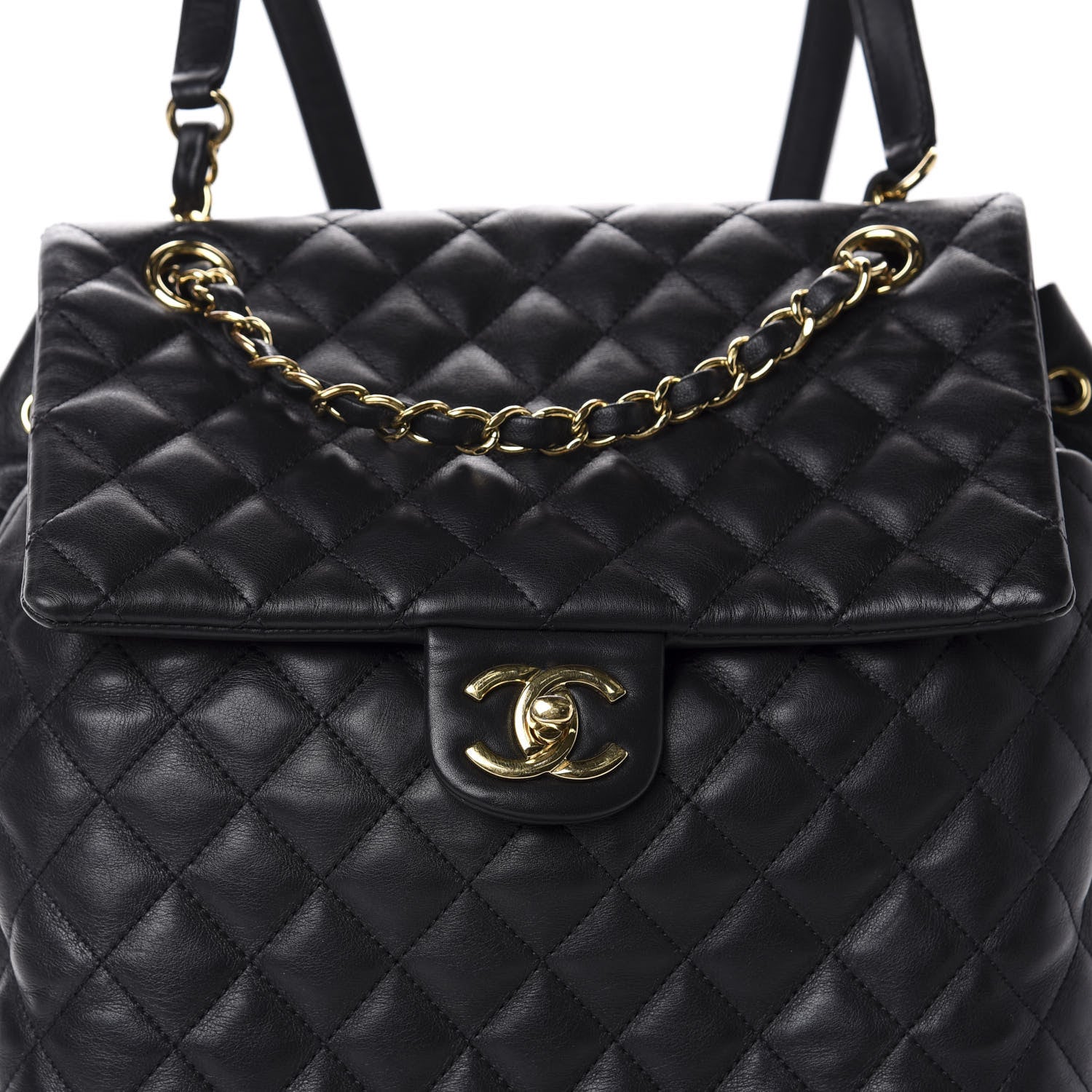 Chanel Lambskin Quilted Large Urban Spirit Backpack Black 10 of 10