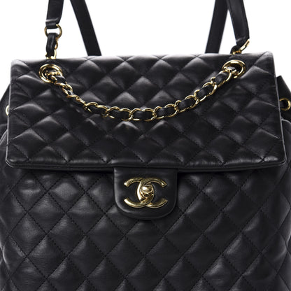 Chanel Lambskin Quilted Large Urban Spirit Backpack Black 10 of 10