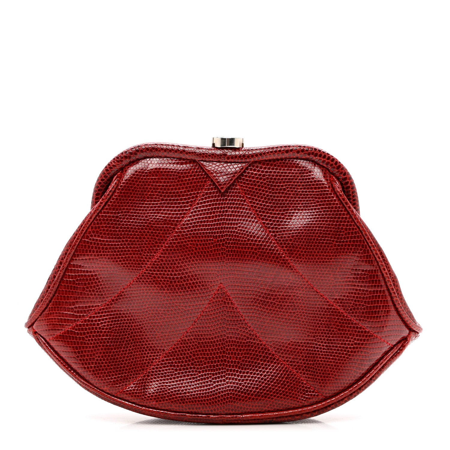 Chanel Lizard Timeless Clutch Red 1 of 7