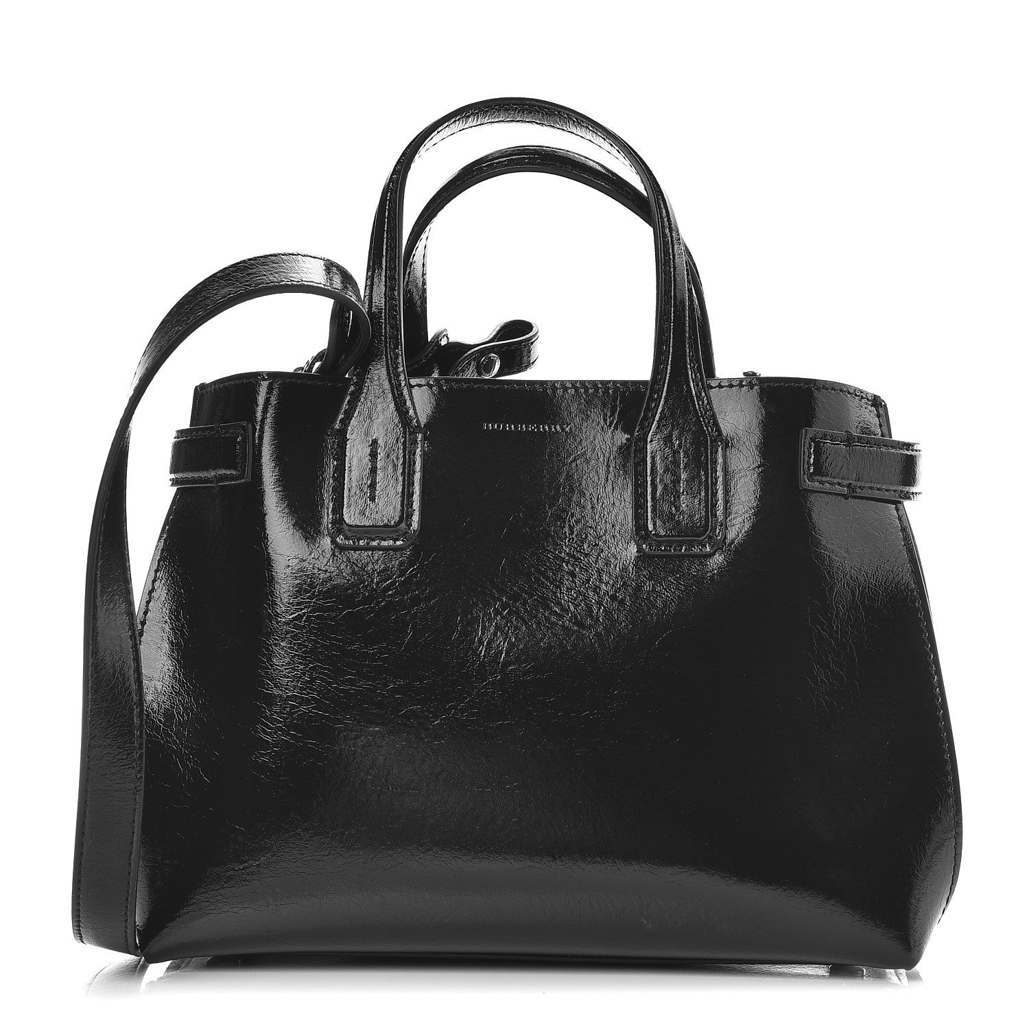 Burberry Soft Calfskin Small Banner Tote Black 1 of 10