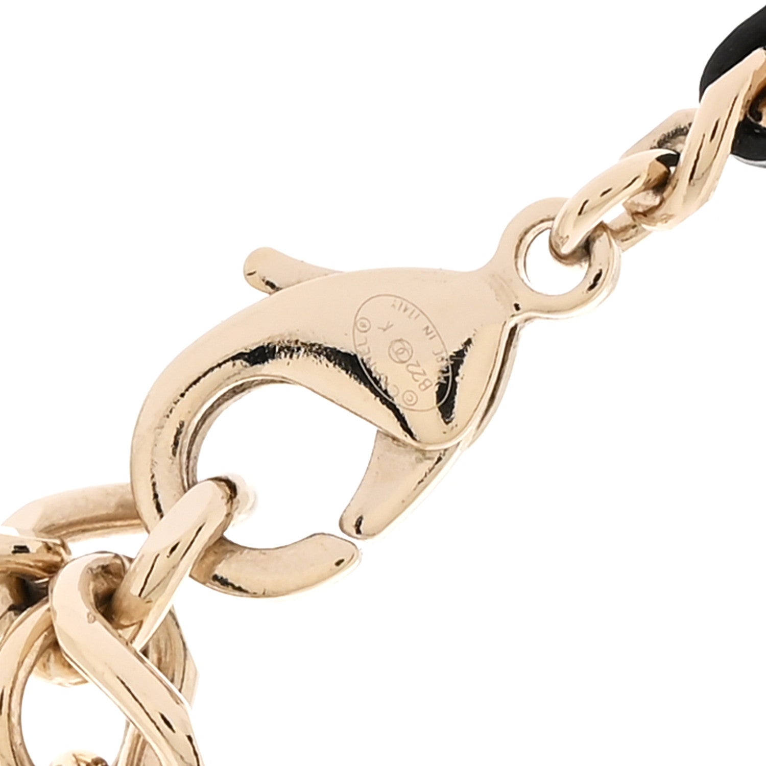 Chanel Tweed Lambskin CC Heart Locket Necklace Gold Black Beige 8 of 9