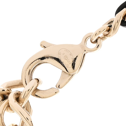 Chanel Tweed Lambskin CC Heart Locket Necklace Gold Black Beige 8 of 9