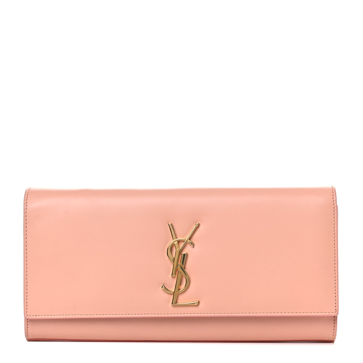 Saint Laurent Calfskin Classic Monogram Cassandre Clutch Blush 1 of 18