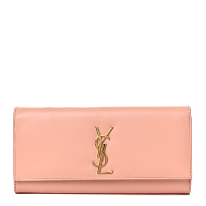 Saint Laurent Calfskin Classic Monogram Cassandre Clutch Blush 1 of 18