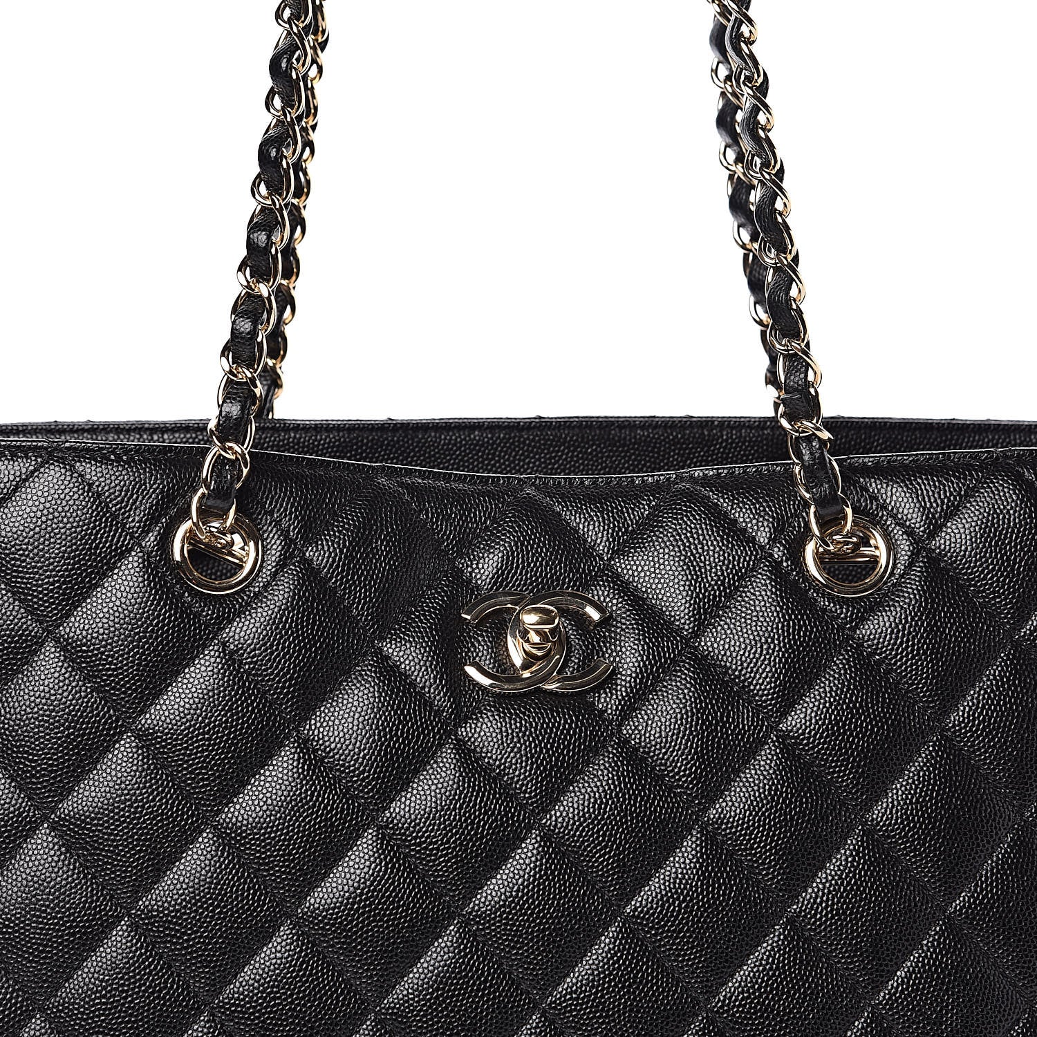 Chanel Caviar Quilted Large Shopping Tote Black 10 of 10