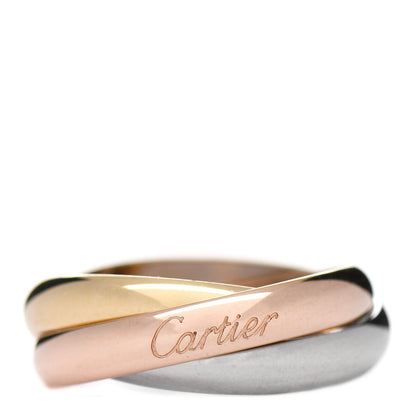 Cartier 18K Pink Yellow White Gold Classic Trinity Ring 56 7.5 1 of 6