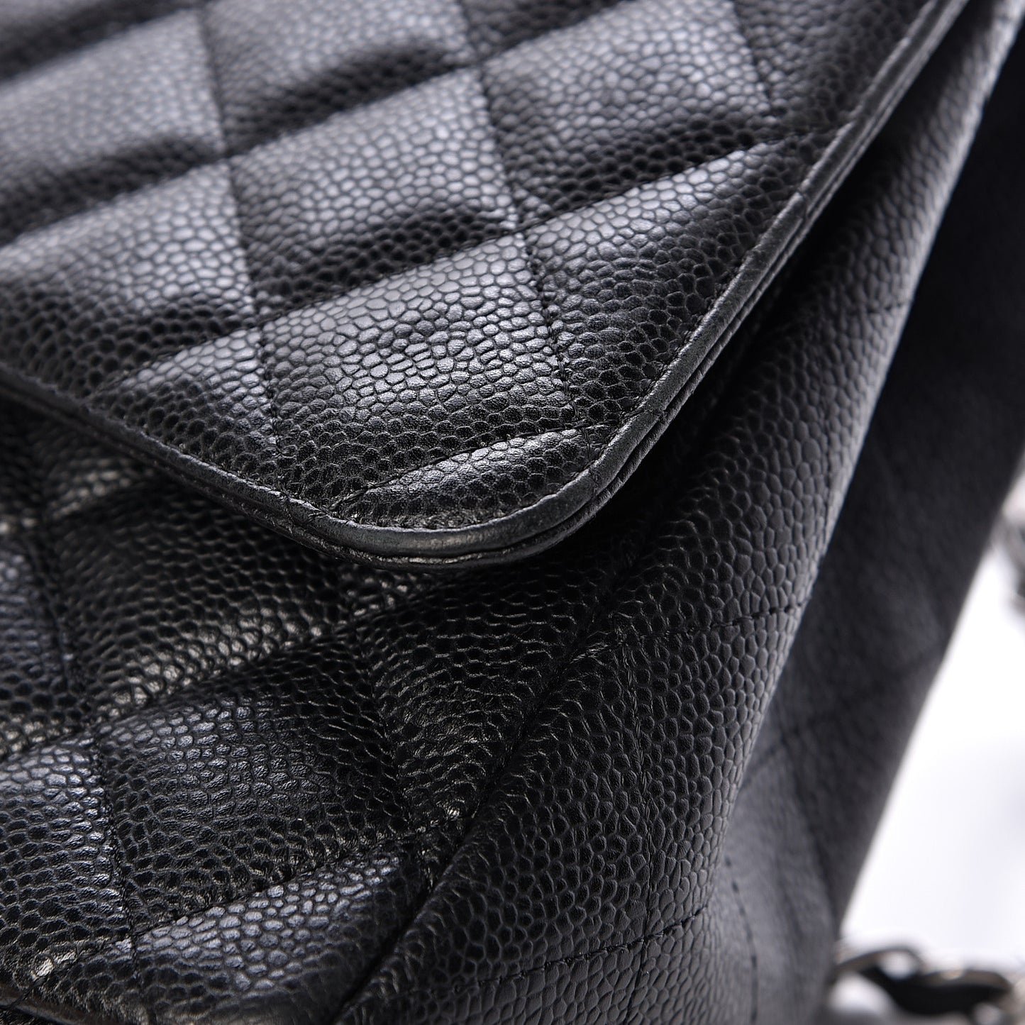 Caviar Quilted Maxi Single Flap Black