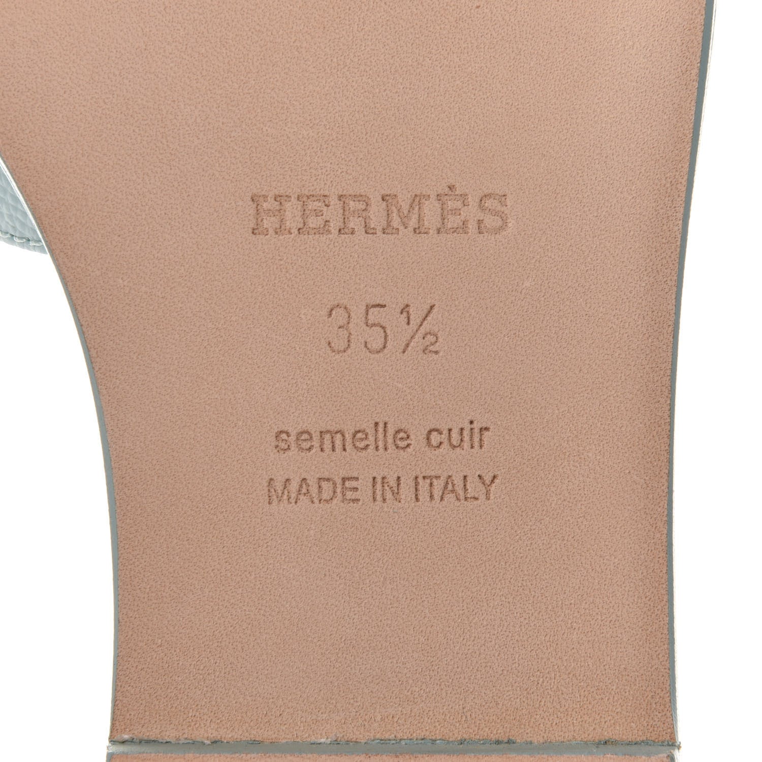 Hermes Epsom Oran Sandals 35.5 Vert Embrun 8 of 10