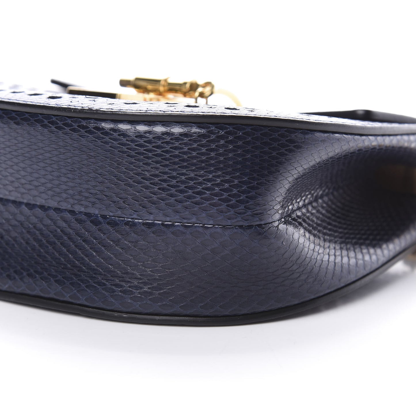 Ayers Perforated Mini Drew Shoulder Bag Navy