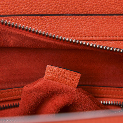 Celine Drummed Calfskin Micro Luggage Vermillion 11 of 12