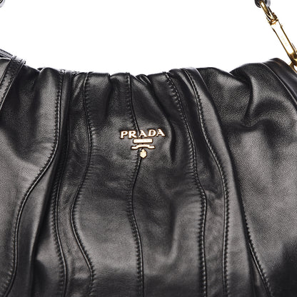 Prada Nappa Stripes Hobo Black 10 of 10