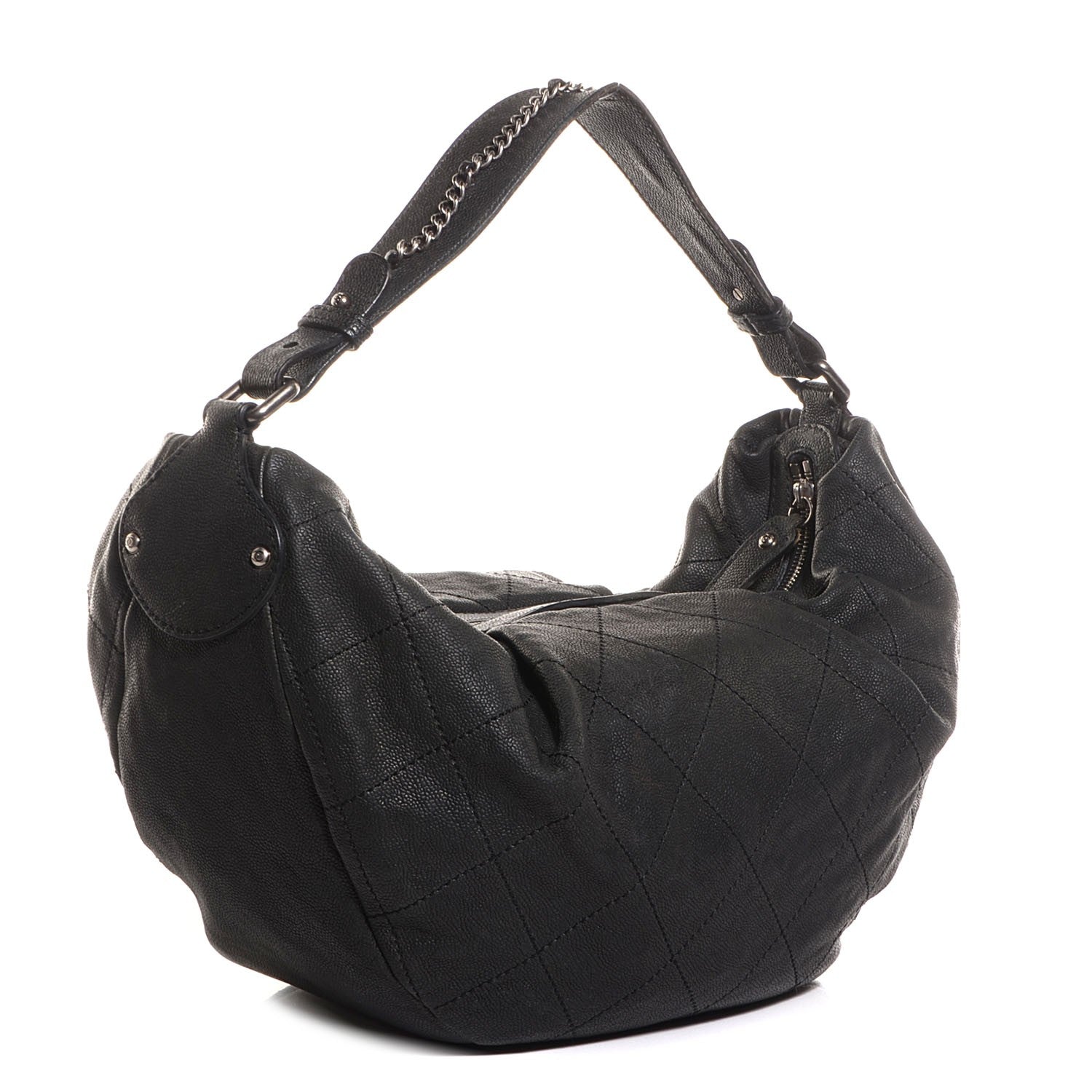 Chanel Caviar Large Outdoor Hobo Black 3 of 7