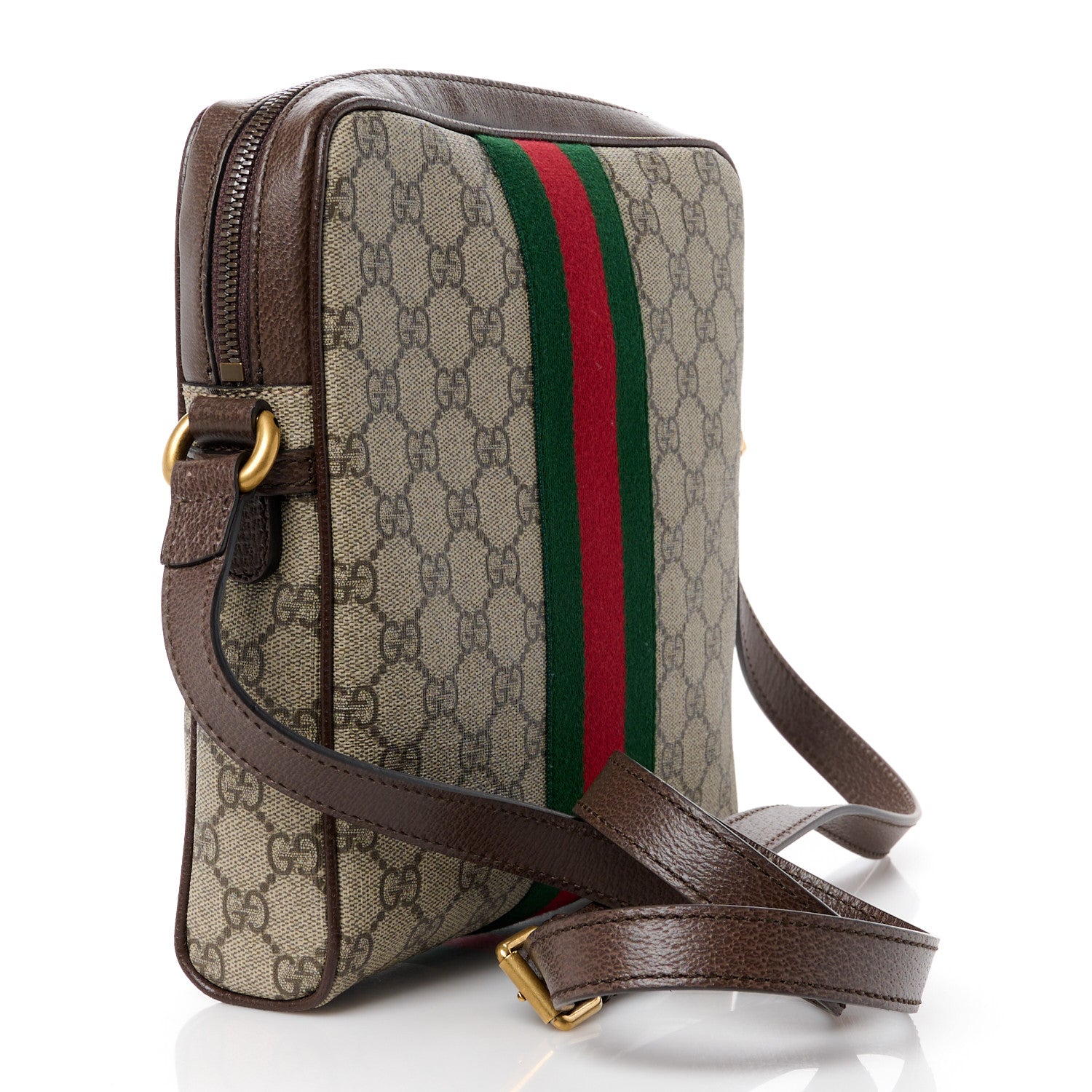 Gucci GG Supreme Monogram Web Small Ophidia Messenger Bag Brown 3 of 15