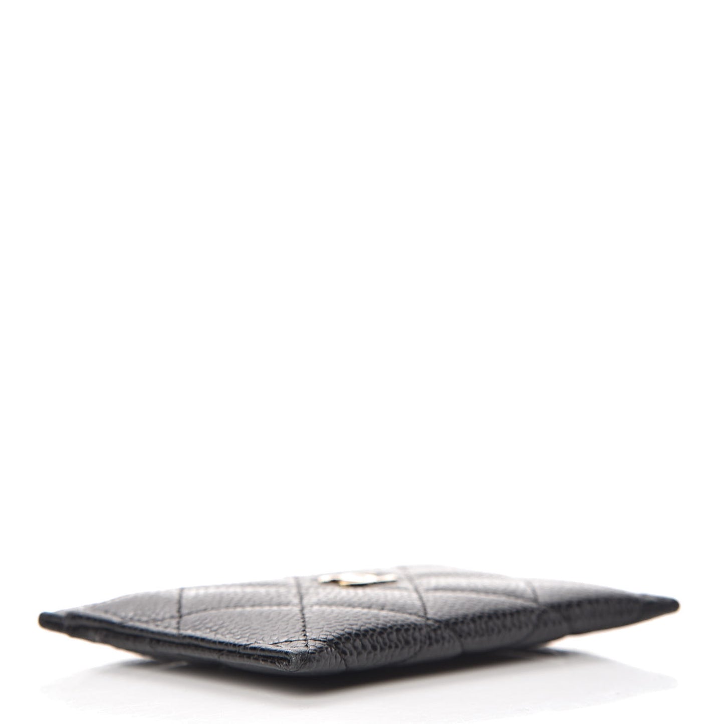 Caviar Quilted Card Holder Black