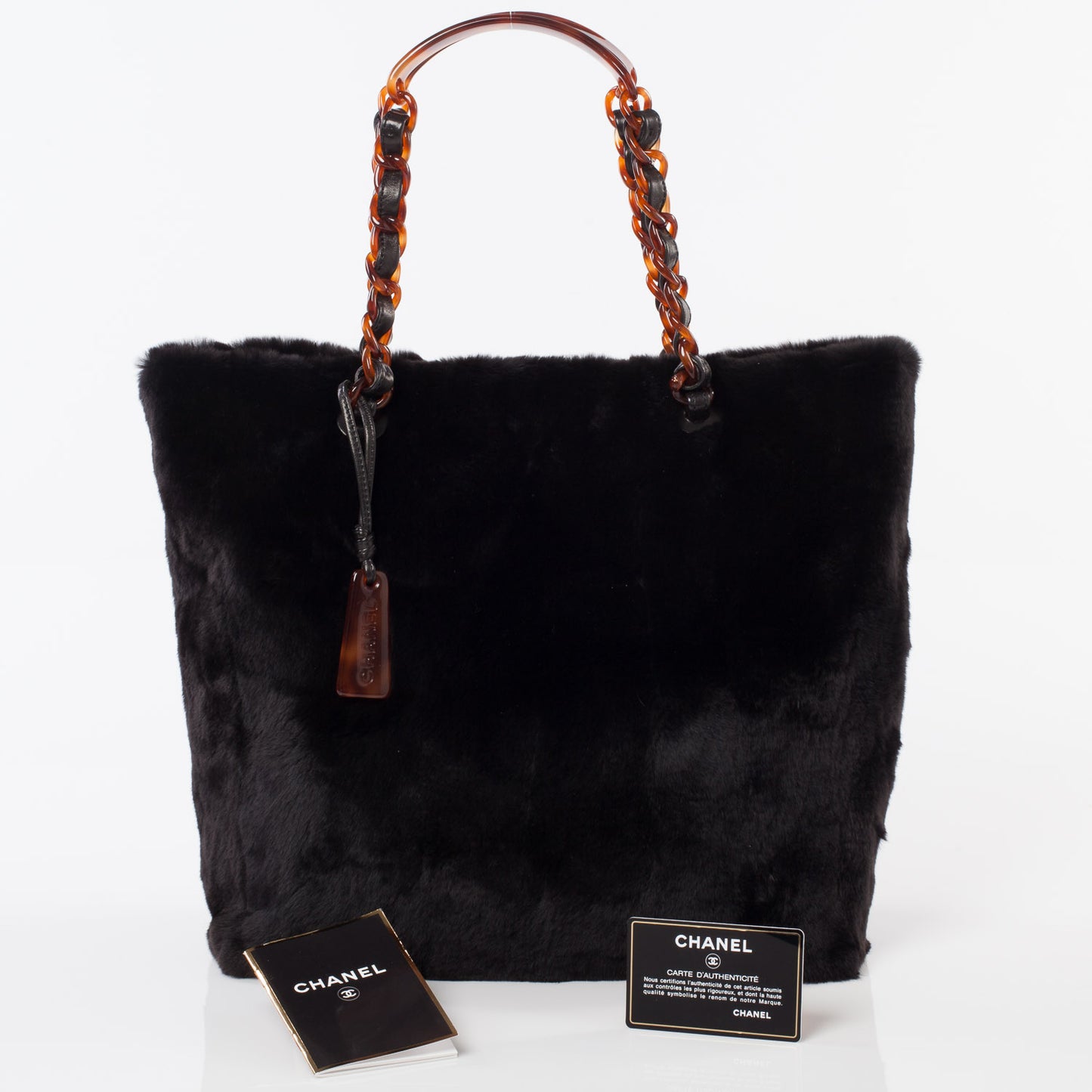 Orylag Rabbit Fur Tote Black