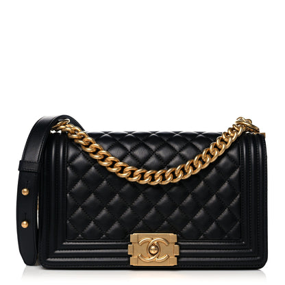 Chanel Calfskin Quilted Medium Boy Flap Black 1 of 11