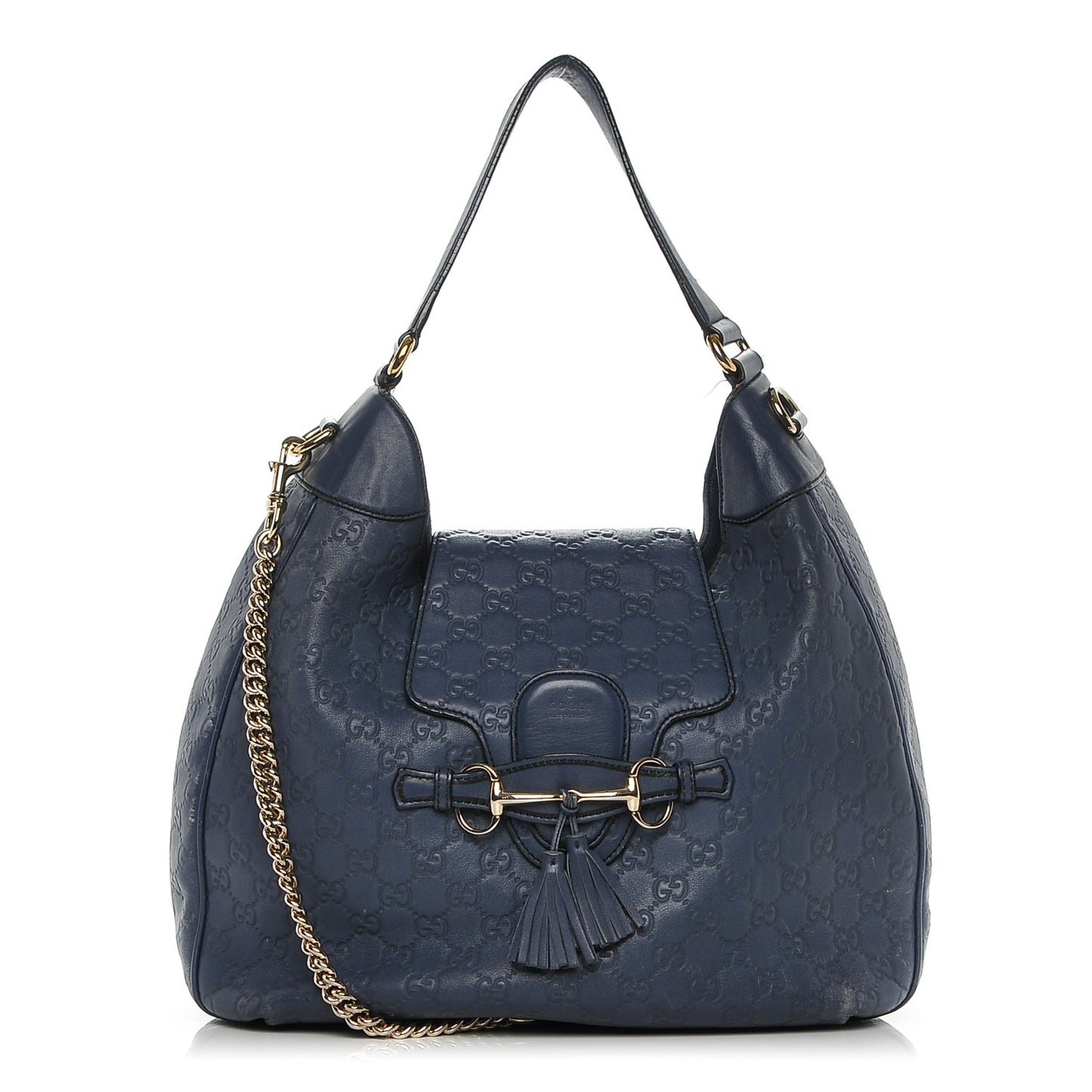 Guccissima Medium Emily Hobo Blue