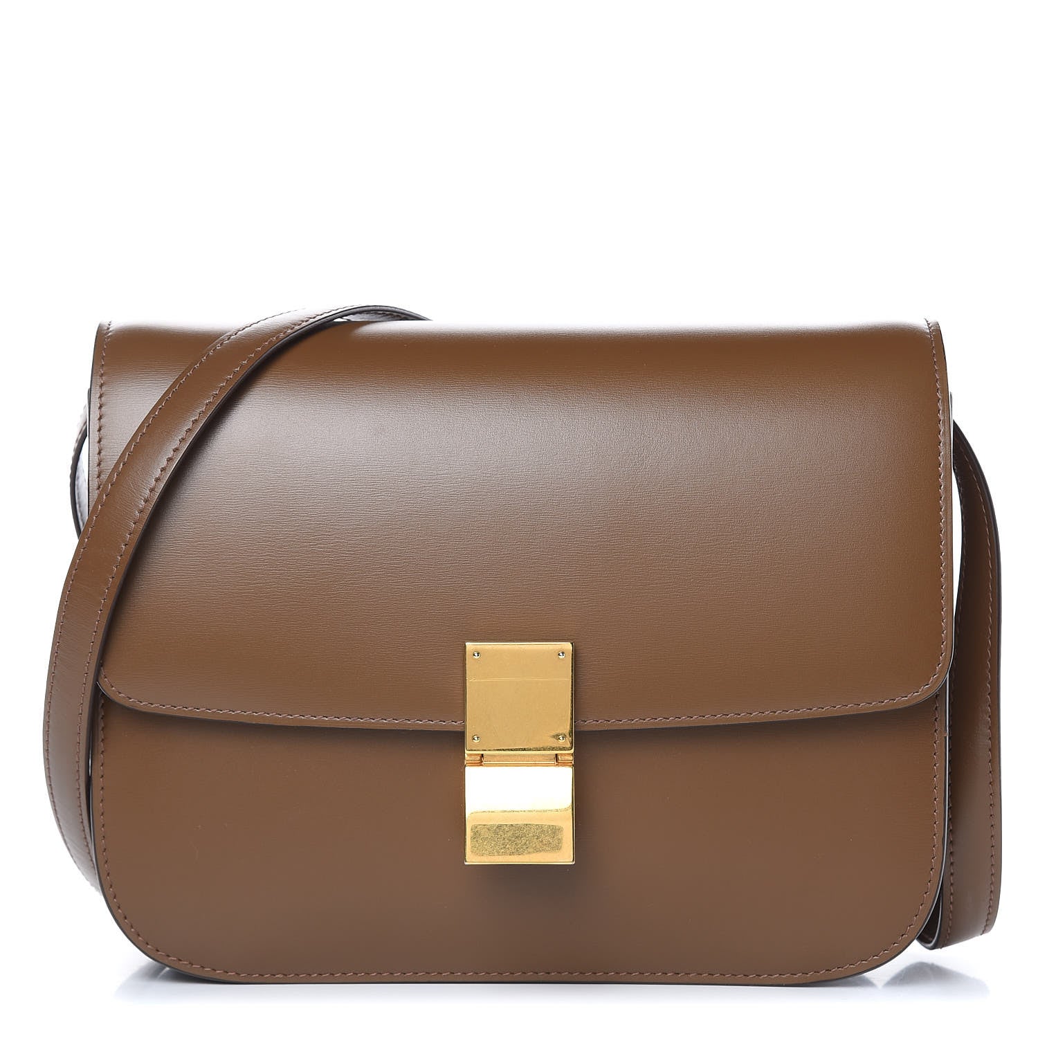 Celine Box Calfskin Medium Classic Box Flap Bag Camel 1 of 10