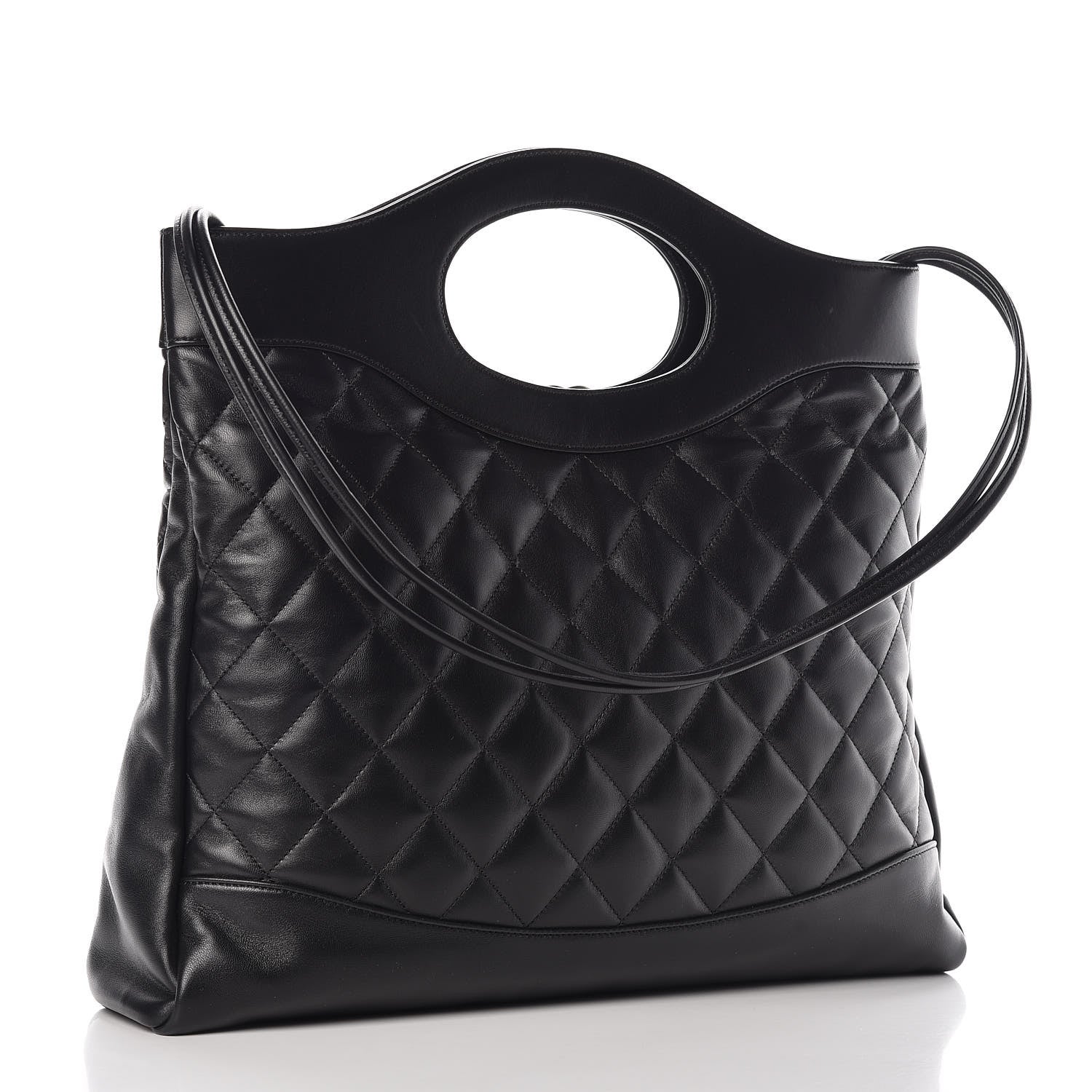 Chanel Lambskin Quilted Large 31 Shopping Bag Black 2 of 7