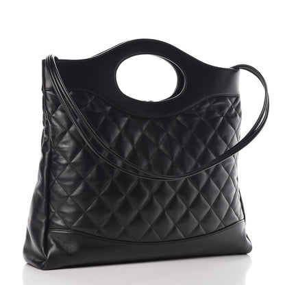 Chanel Lambskin Quilted Large 31 Shopping Bag Black 2 of 7