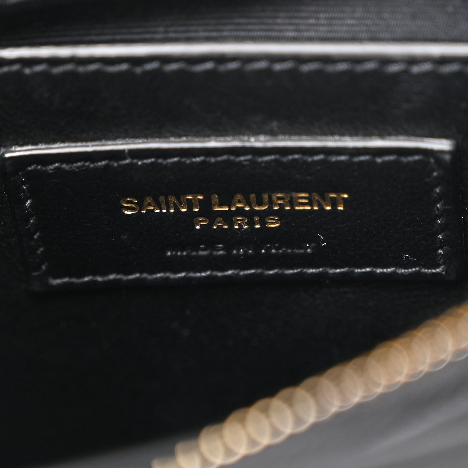 Saint Laurent Calfskin Y Quilted Monogram Small Loulou Chain Satchel Black 7 of 12