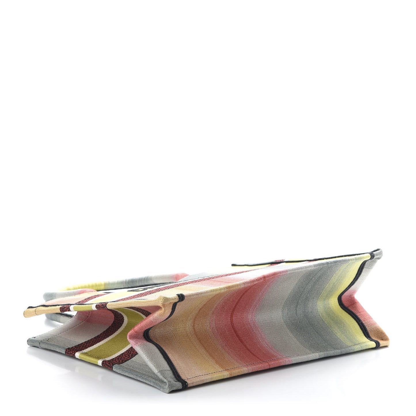 Canvas Embroidered Medium Dioraura Book Tote Multicolor