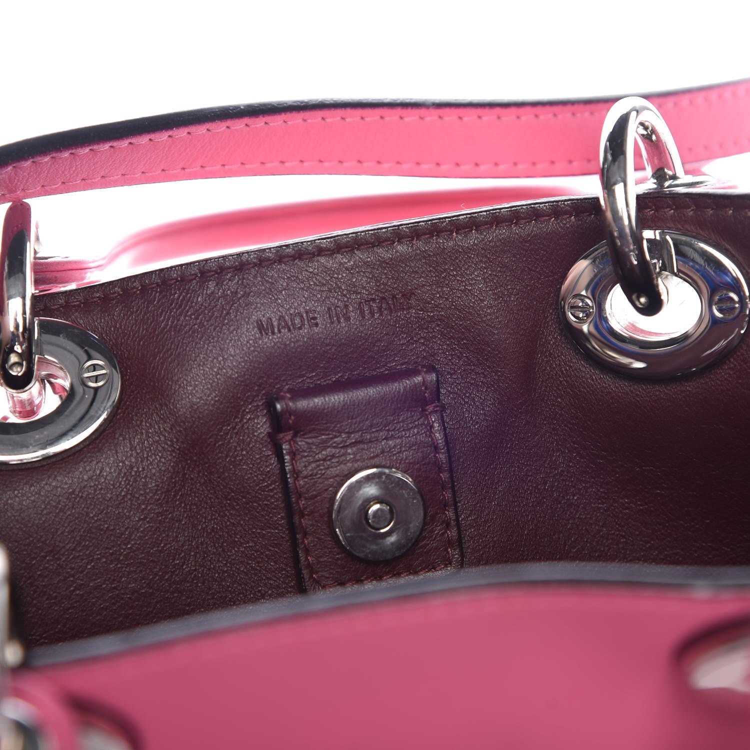 Christian Dior Calfskin Small Diorissimo Tote Pink 8 of 13
