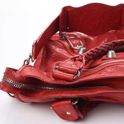 Balenciaga Agneau Giant 21 Silver Hardware City Bag Tomato 14 of 21