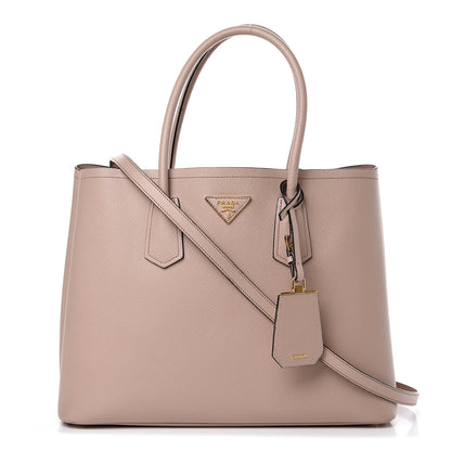 Prada Saffiano Cuir Medium Double Bag Cipria 1 of 12