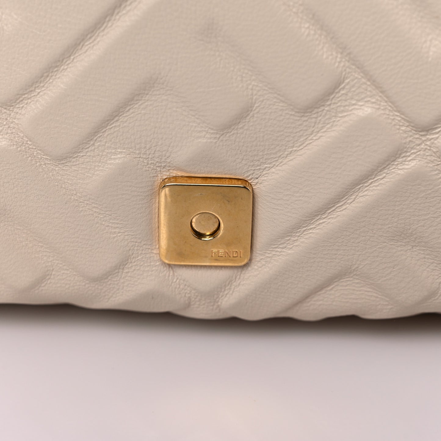 Nappa FF 1974 Embossed Baguette Camelia