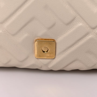 Fendi Nappa FF 1974 Embossed Baguette Camelia 11 of 13