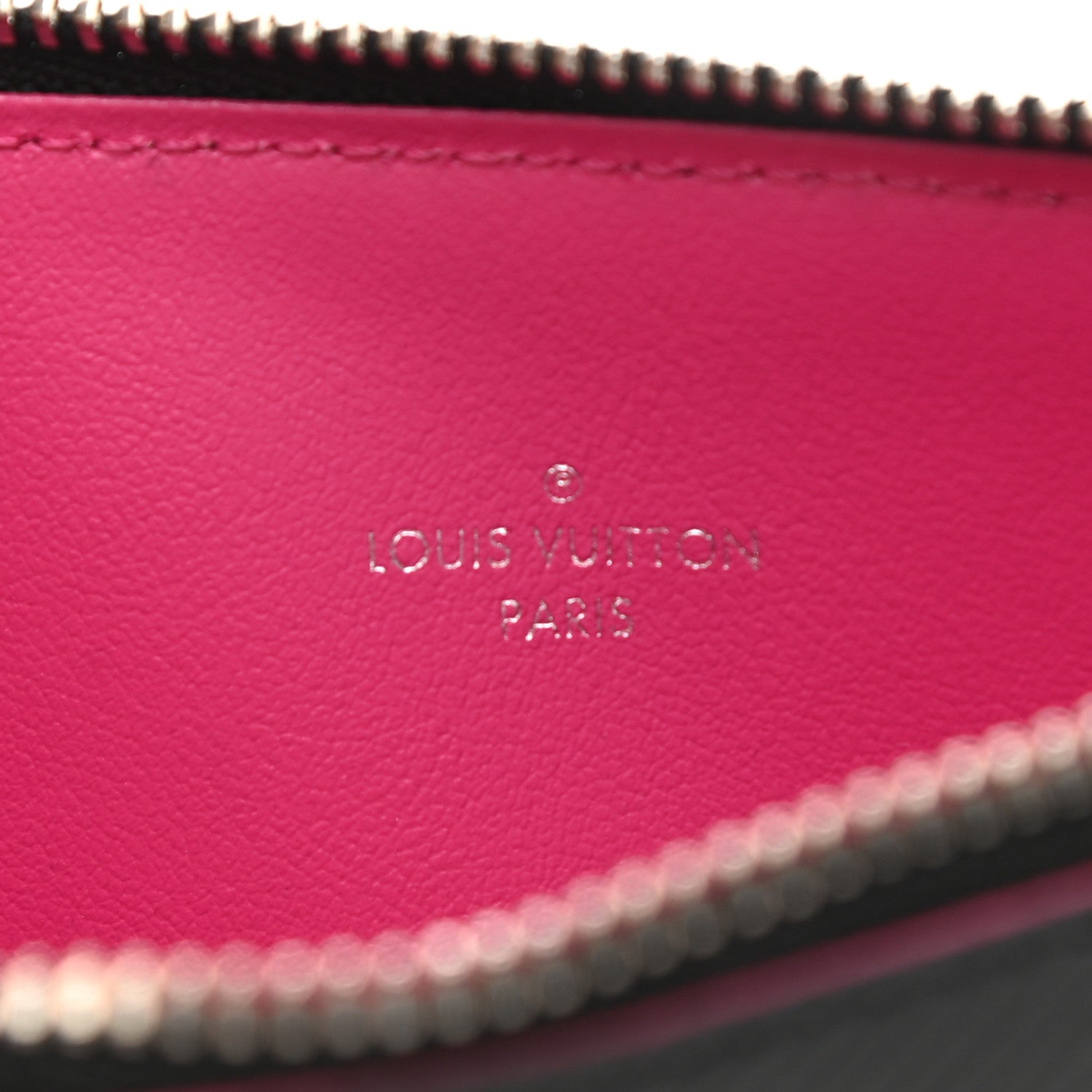 Louis Vuitton Epi Felicie Chain Wallet Zippered Insert Black Hot Pink 6 of 6