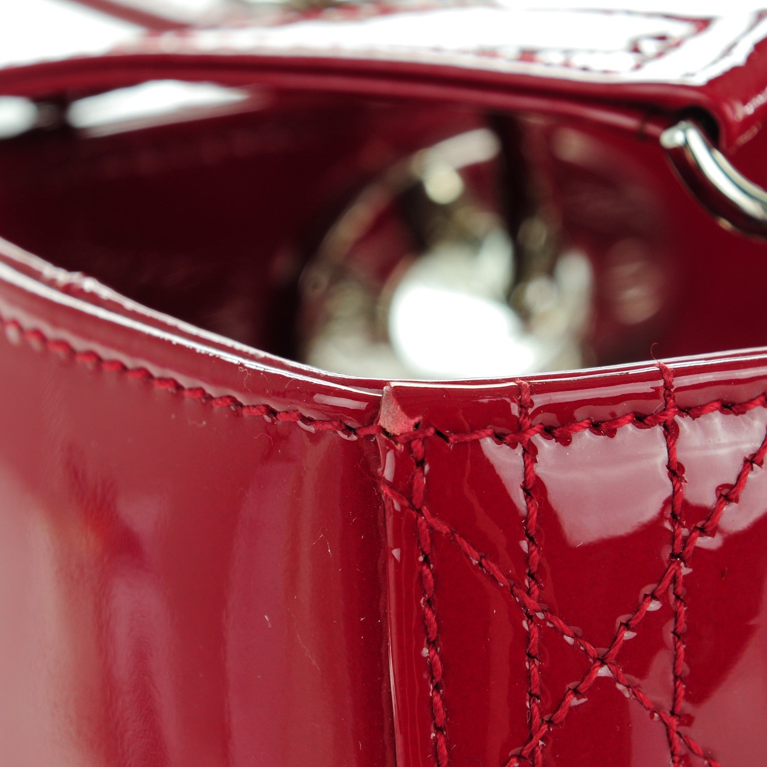 Christian Dior Patent Cannage Medium Lady Dior Red 8 of 8