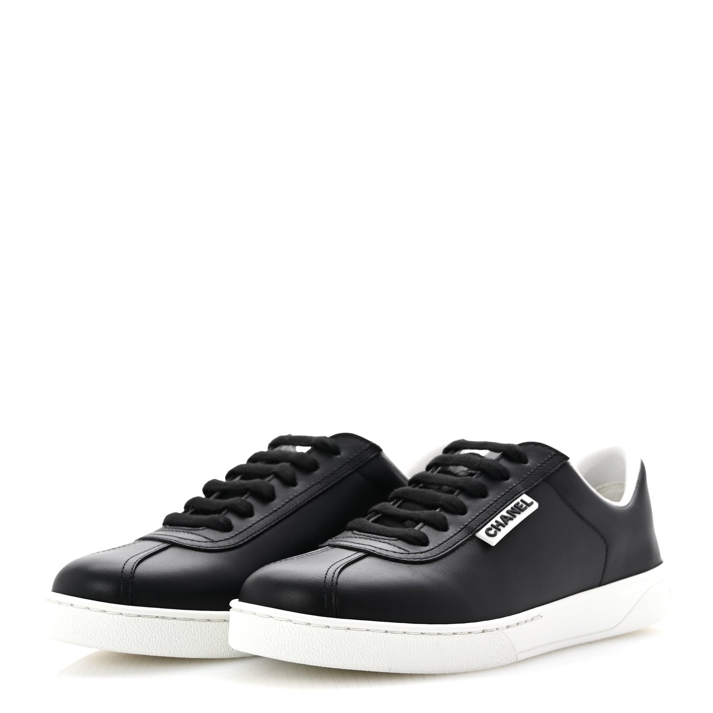 Calfskin CC Womens Sneakers 37 Black
