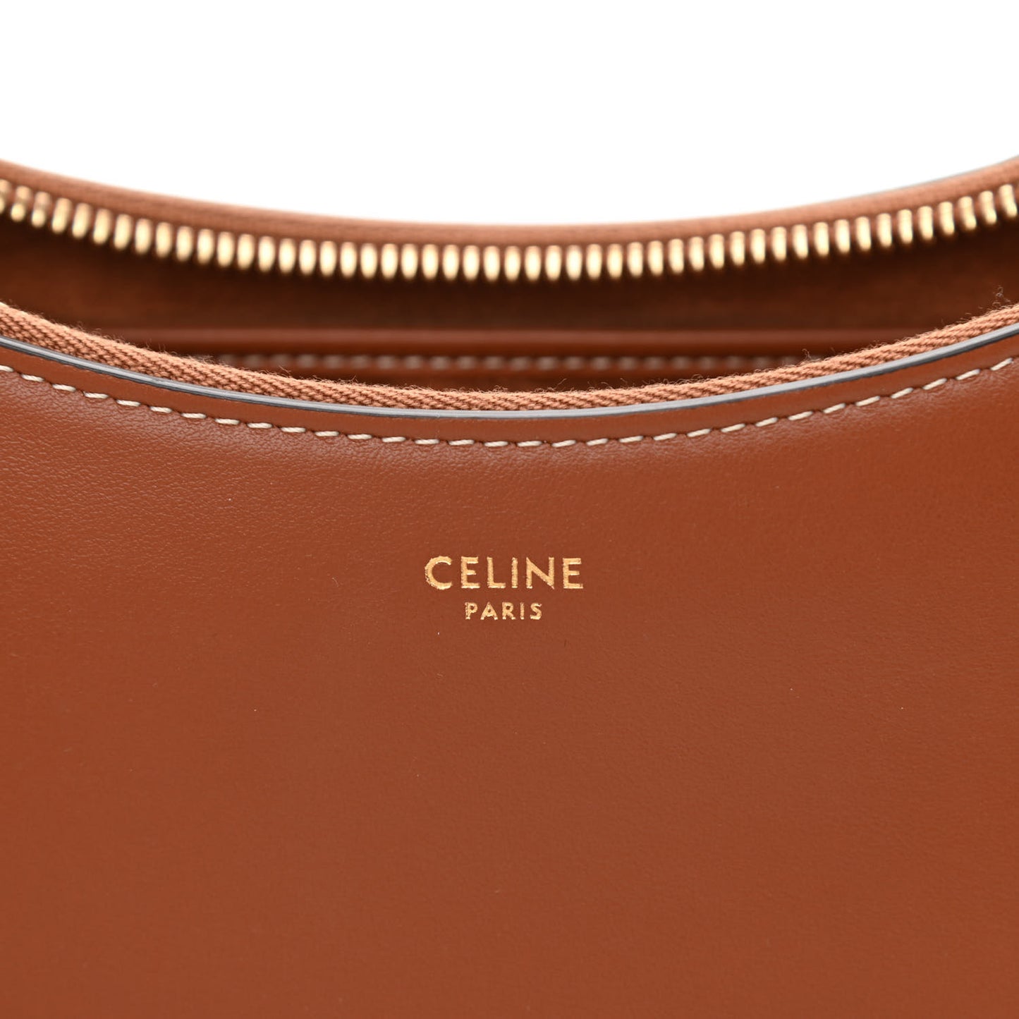 Smooth Calfskin Medium Chain Strap Ava Shoulder Bag Tan