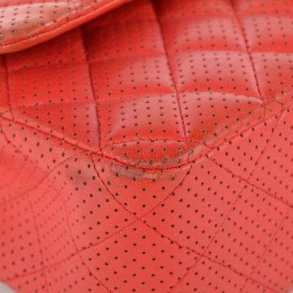 Chanel Lambskin Perforated Medium Double Flap Red 2 of 18