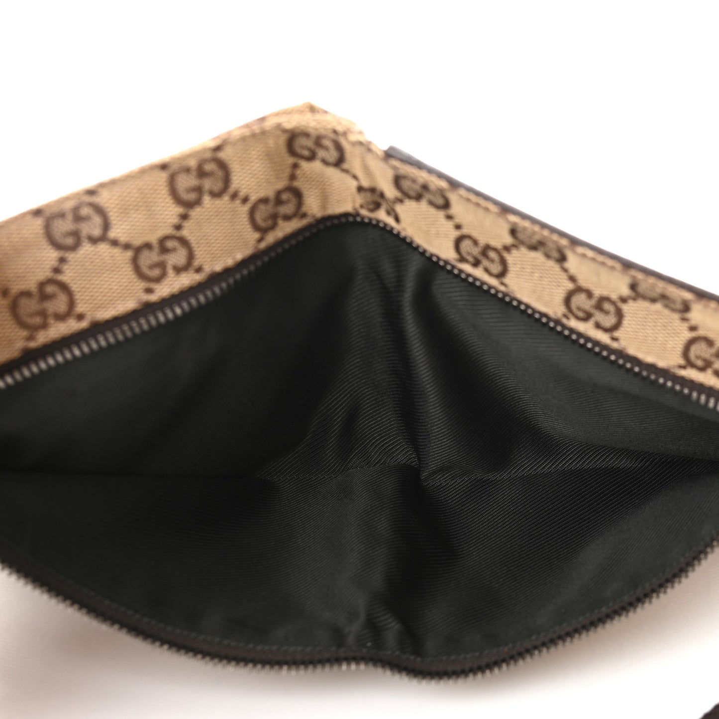 GG Monogram Double Pocket Belt Bag Dark Brown