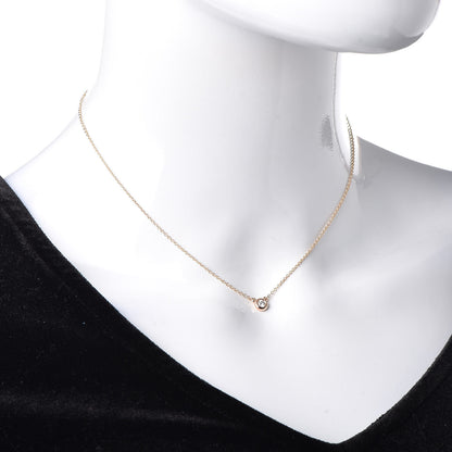 Tiffany 18K Rose Gold Diamond .10ct Elsa Peretti Diamonds by the Yard Pendant Necklace 2 of 6