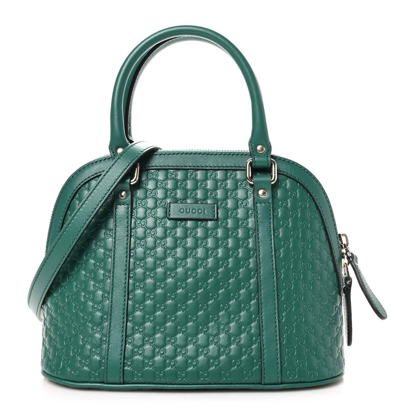 Soft Microguccissima Mini Dome Bag Emerald