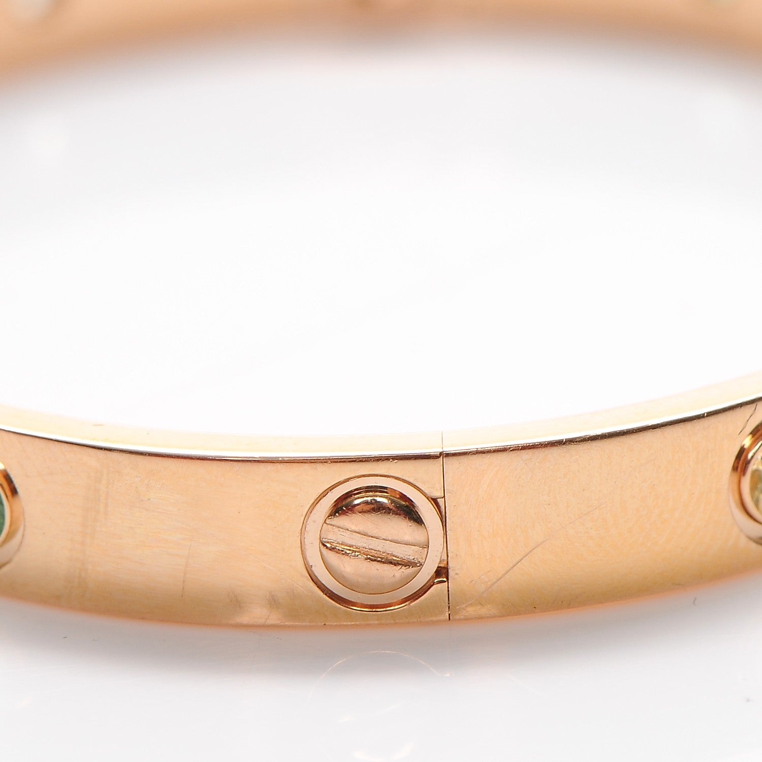 Cartier 18K Pink Gold Sapphire Garnet Amethyst LOVE Bracelet 16 8 of 10