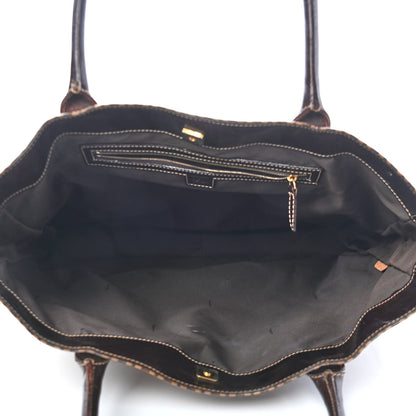 Fendi Vinyl Zucchino Tote Tobacco 4 of 12