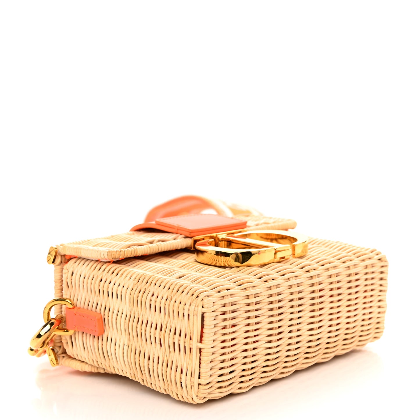 Wicker Oblique 30 Montaigne Box Bag Fluorescent Orange