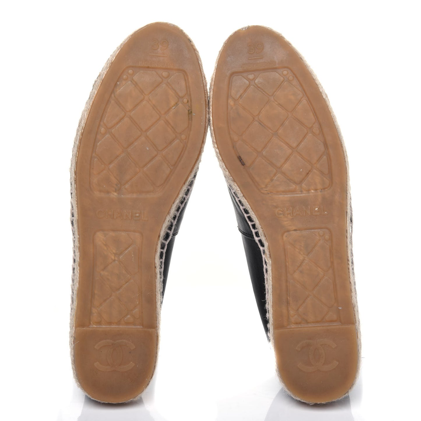 Lambskin CC Espadrilles 39 Black