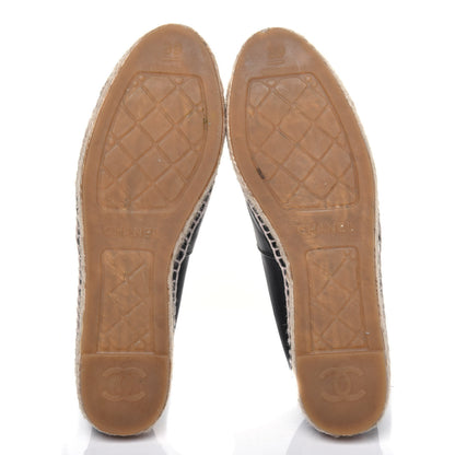 Chanel Lambskin CC Espadrilles 39 Black 5 of 13