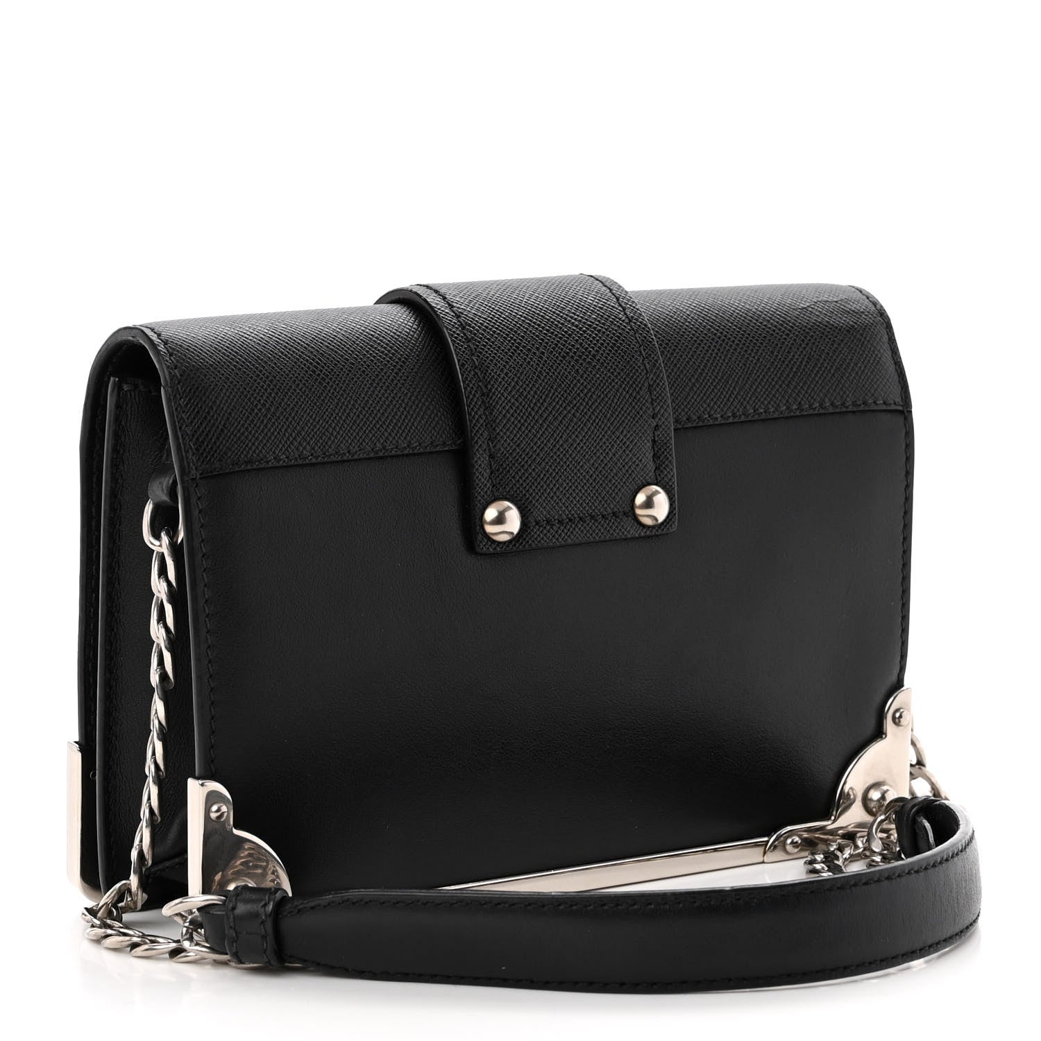 Prada City Calf Saffiano Cahier Astrology Bag Black 3 of 9