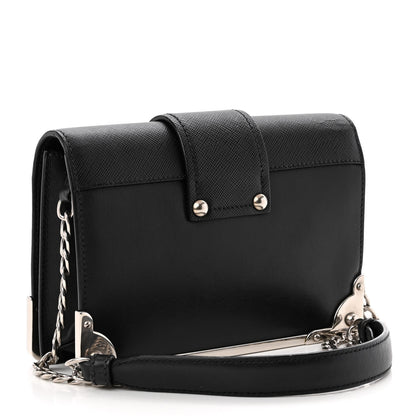 Prada City Calf Saffiano Cahier Astrology Bag Black 3 of 9