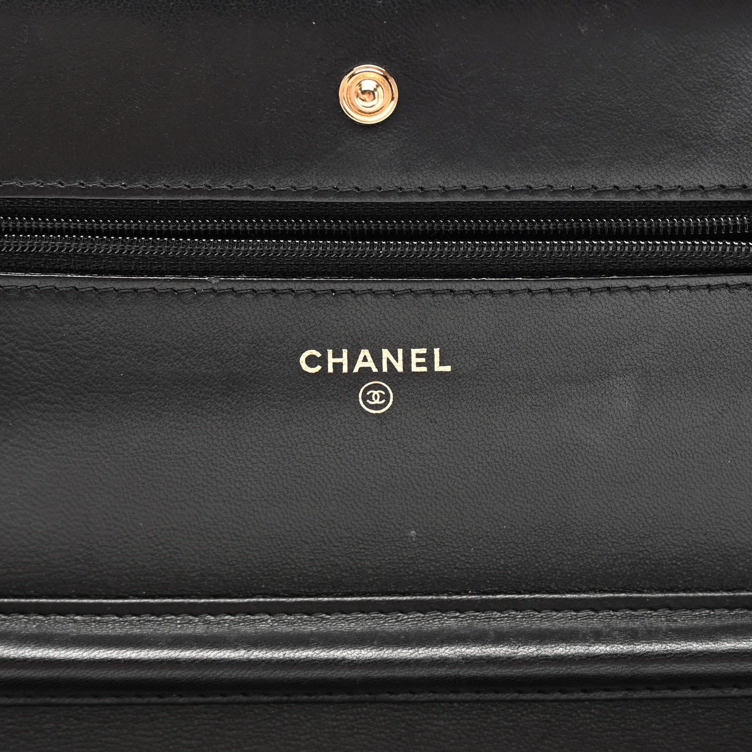 Chanel Lambskin Quilted Wallet On Chain WOC Black 6 of 11