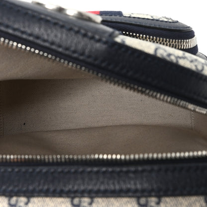 Gucci GG Supreme Monogram Textured Dollar Calfskin Web Small Ophidia Day Backpack Beige Blue Black 5 of 9